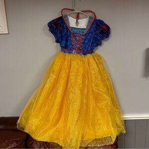 Kids Beautiful Snow White Costume - Blue, Red, Yellow, 10/12 years, headband bow
